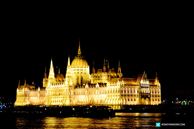 Hungarian Parliament Building Lit Up By Night