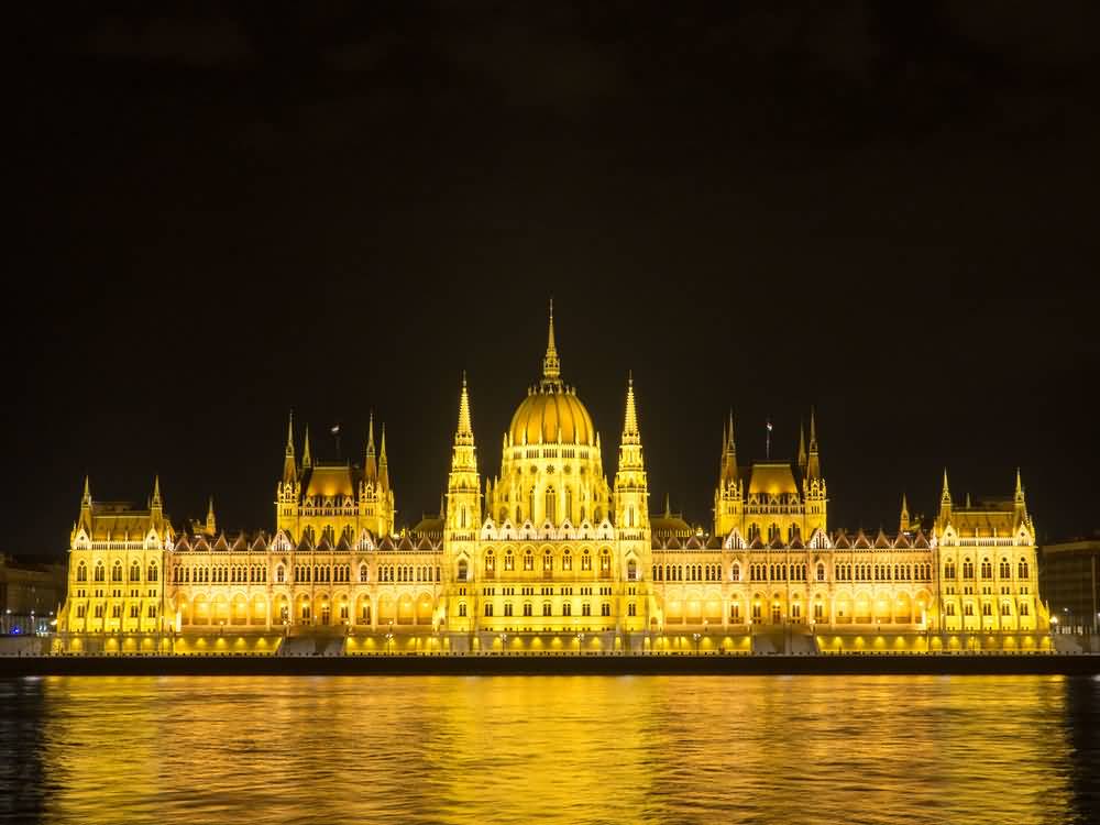 Hungarian Parliament Building Looks Beautiful At Night