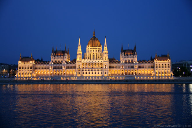 Hungarian Parliament Building Night Image