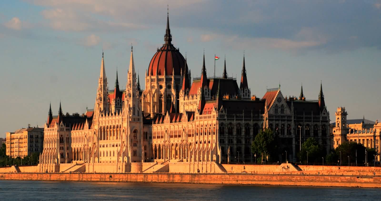 Hungarian Parliament Building Sunset View
