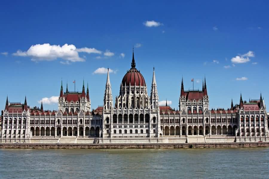 Hungarian Parliament Building View Across The Danube River