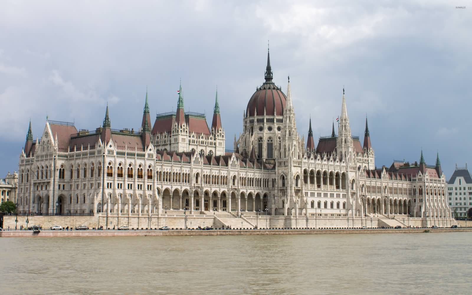 Hungarian Parliament Building View From A Cruise In Danube River