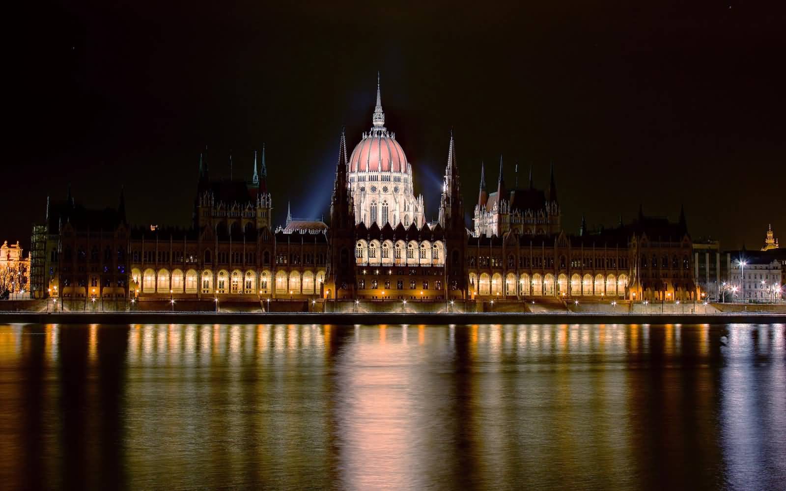 Hungarian Parliament By Night Picture