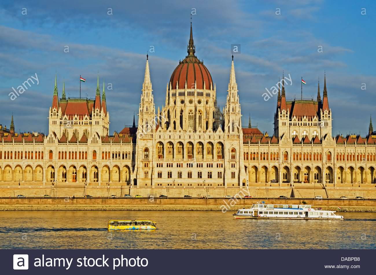 Hungarian Parliament View Across The Danube River