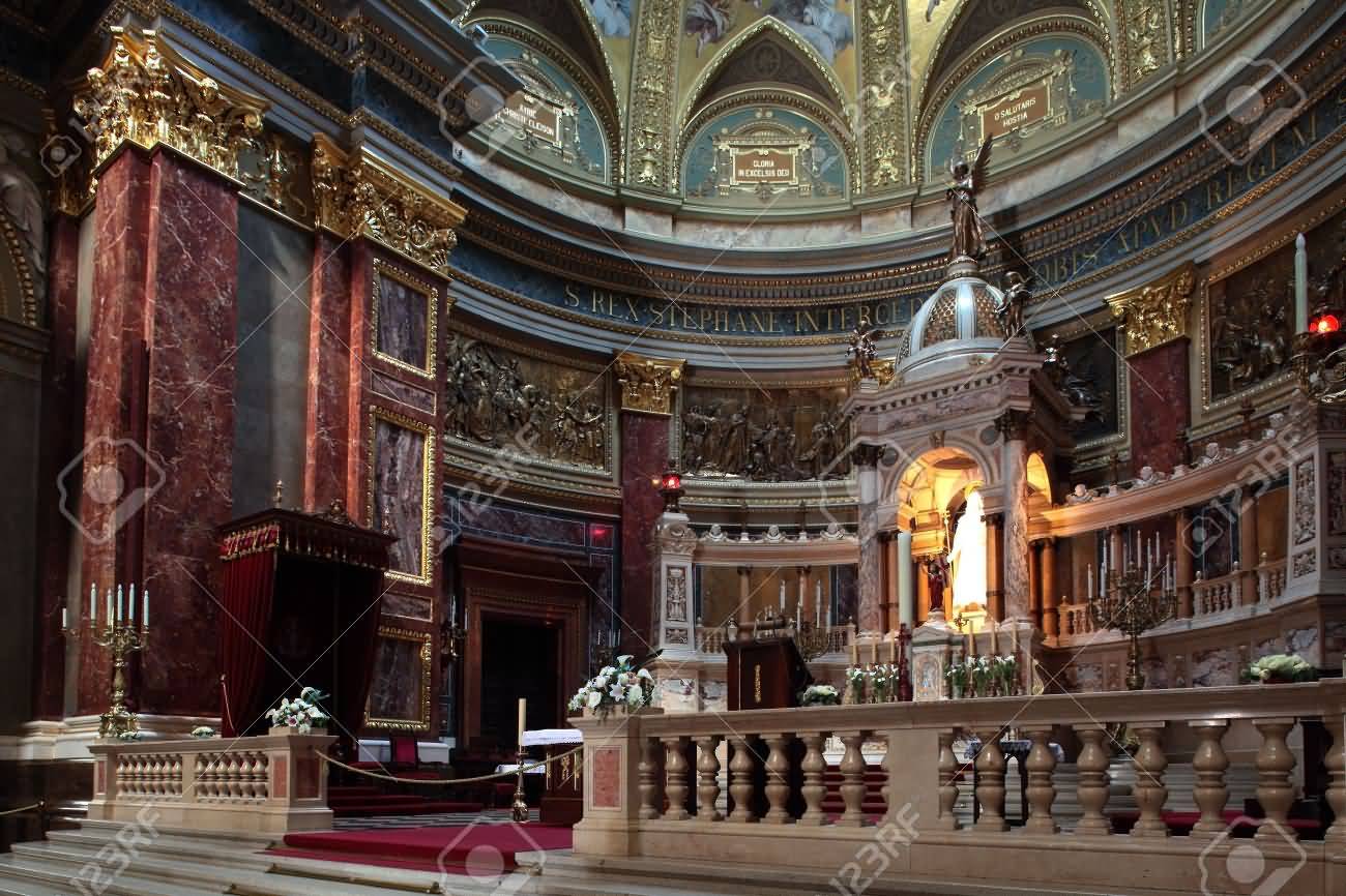 Inside St. Stephen’s Basilica In Budapest