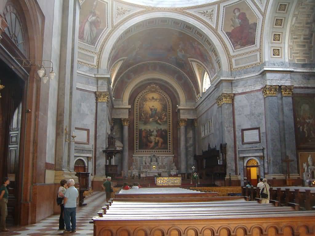 Interior Of The Esztergom Basilica In Esztergom, Hungary