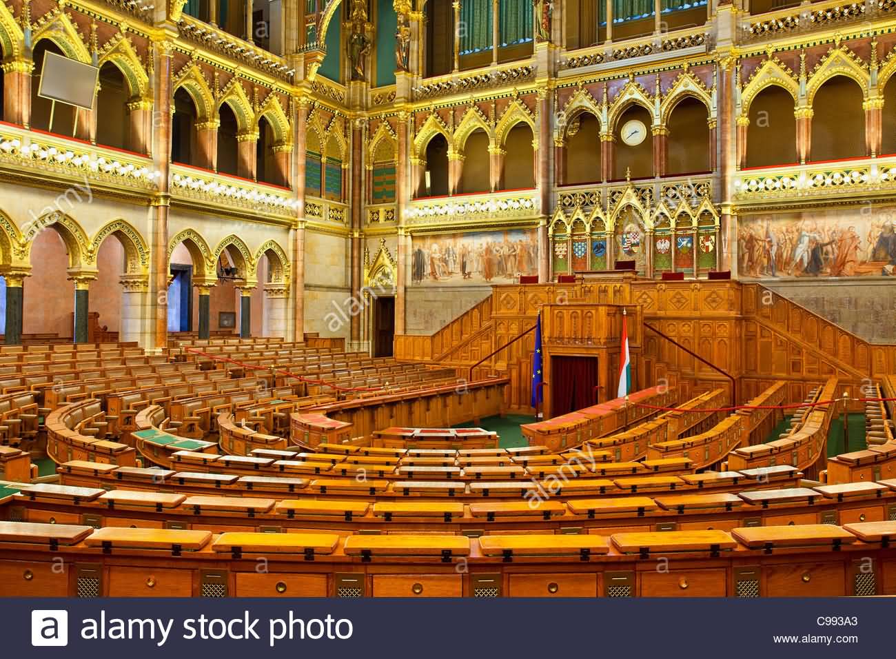 Interior Of The Hungarian Parliament Building