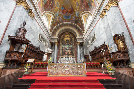 Interior View Of The Esztergom Basilica In Hungary