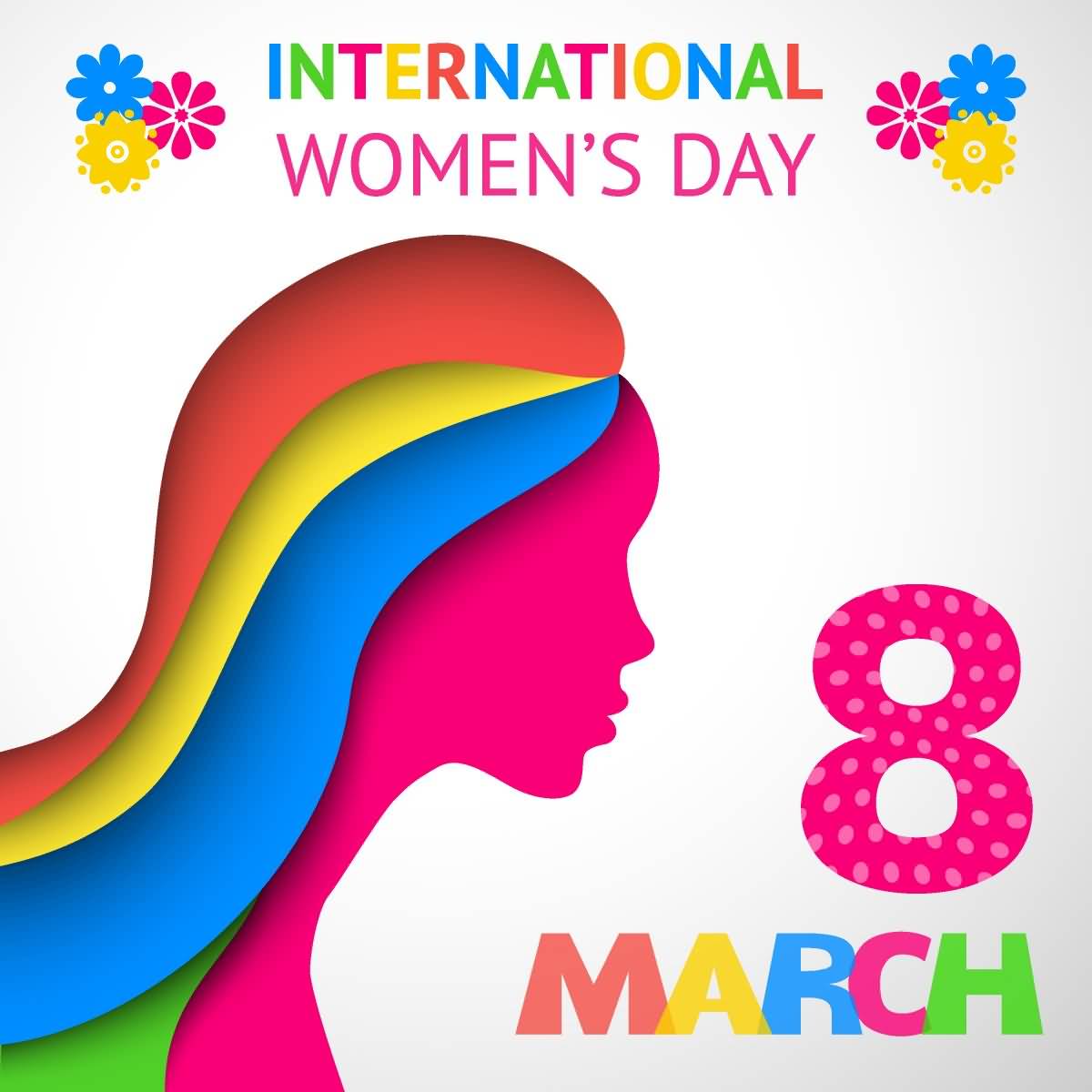 International Women’s Day 8 March Colorful Text Picture
