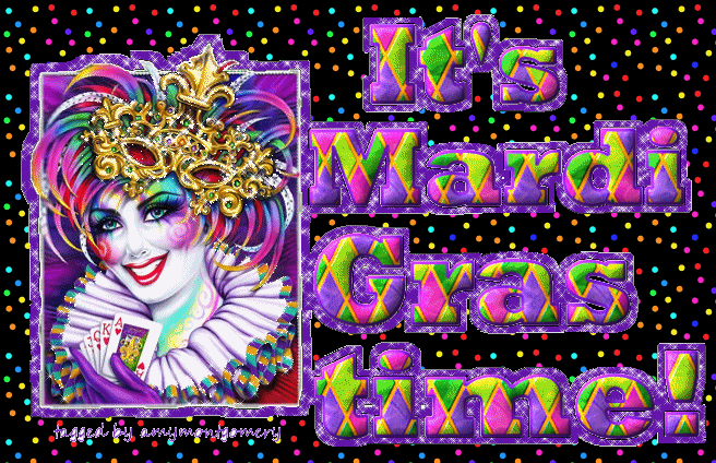 It’s Mardi Gras Time Glitter Picture