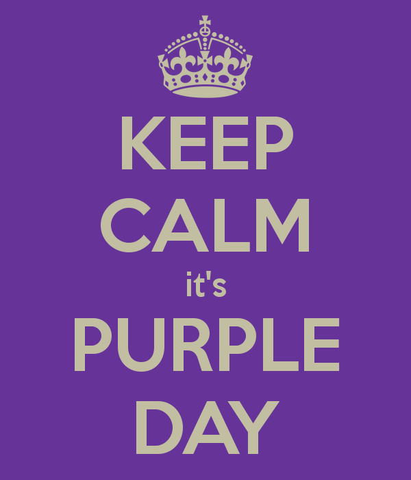 Keep Calm It's Purple Day