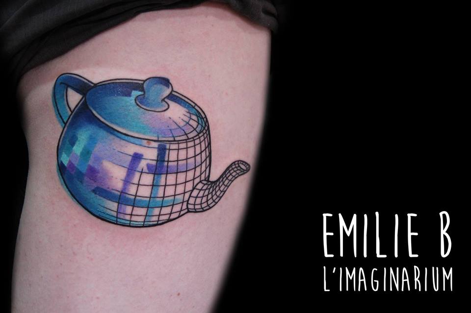 Kettle Tattoo Design For Half Sleeve by Emilie B