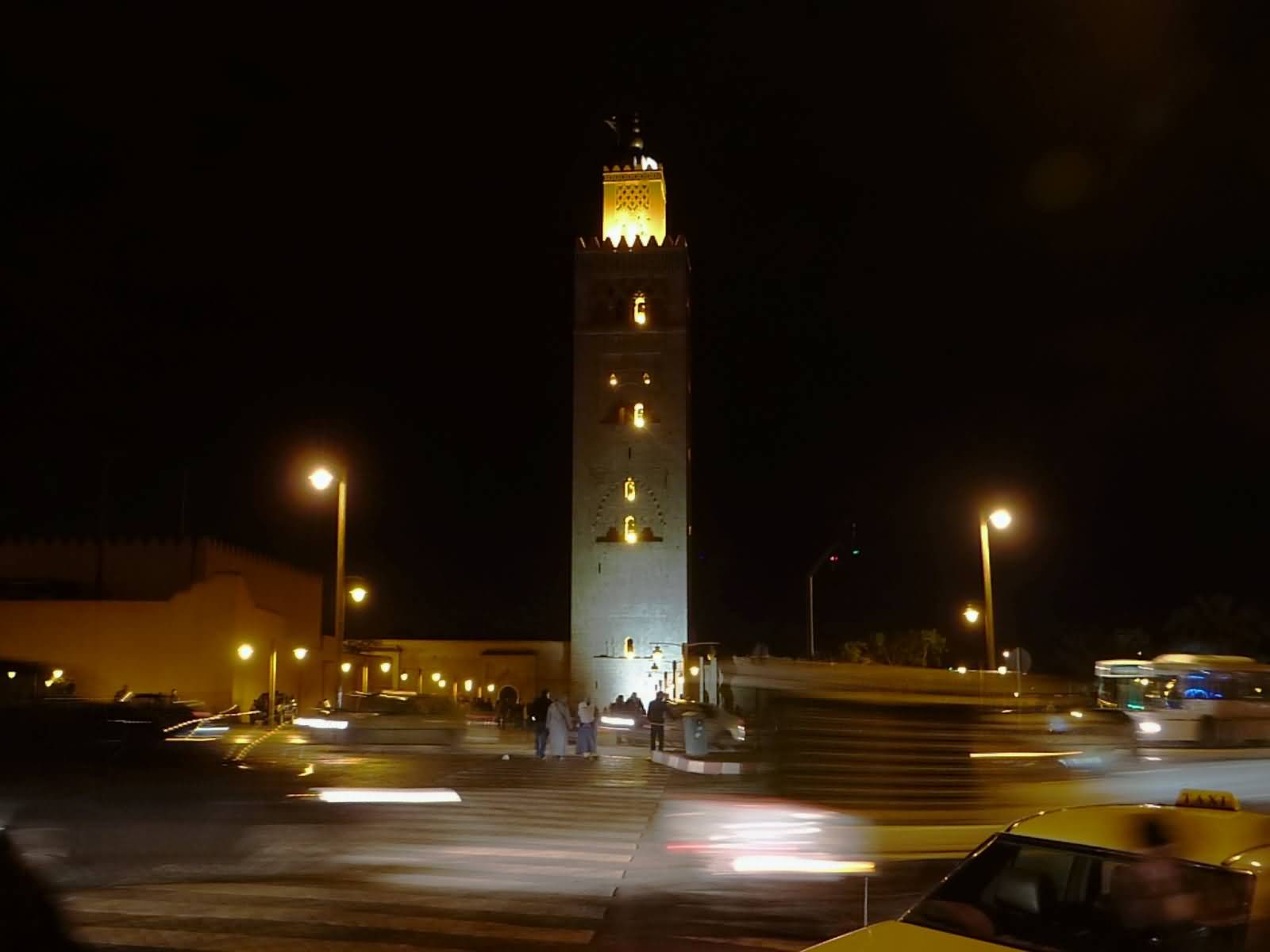 Koutoubia Mosque Illuminated By Night