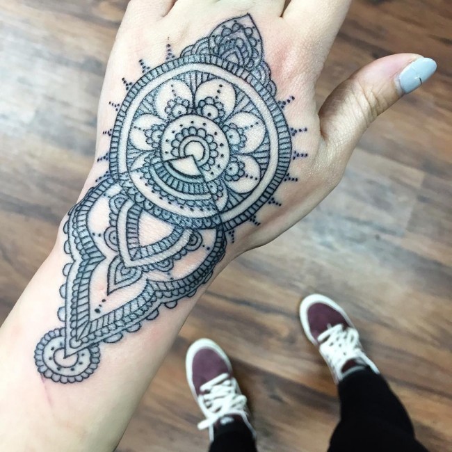 Left Hand Mandala Tattoo