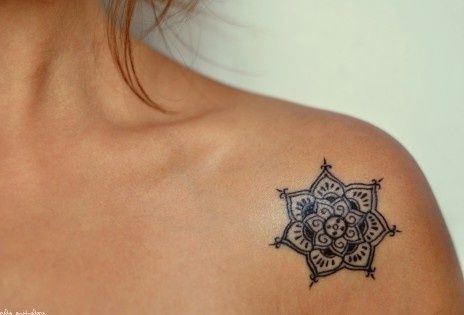 Left Shoulder Mandala Tattoo Ideas For Girls