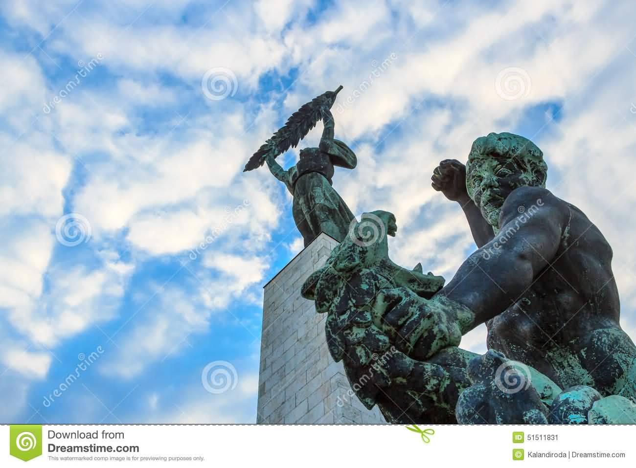 Liberty Statue At  Gellert Hill In Budapest