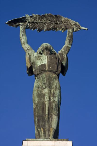 Liberty Statue Closeup View In Budapest