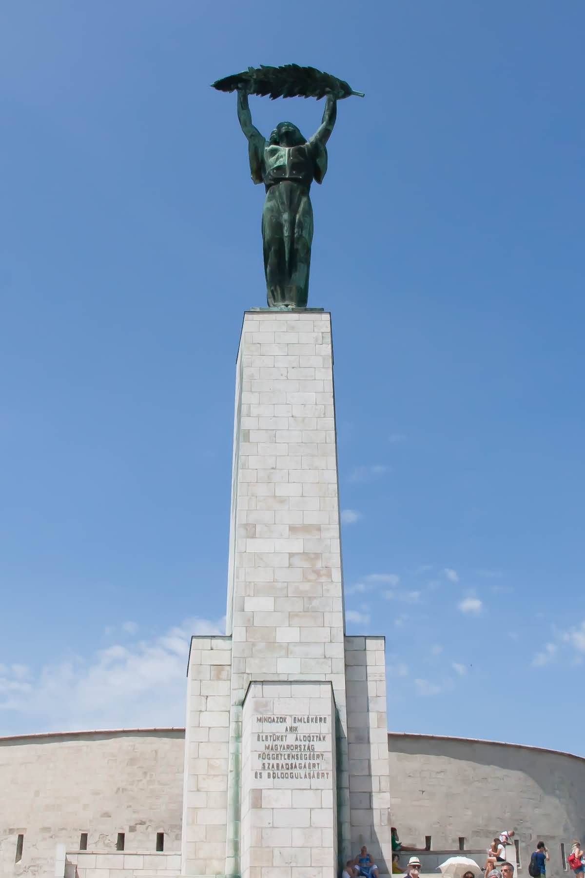 Liberty Statue On The Top of Gellert Hill In Budapest