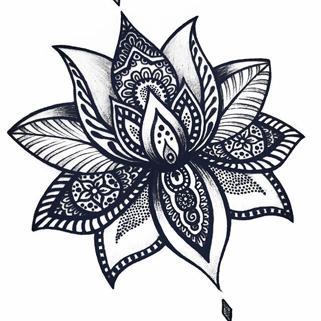 Lotus Flower Mandala Tattoo Design