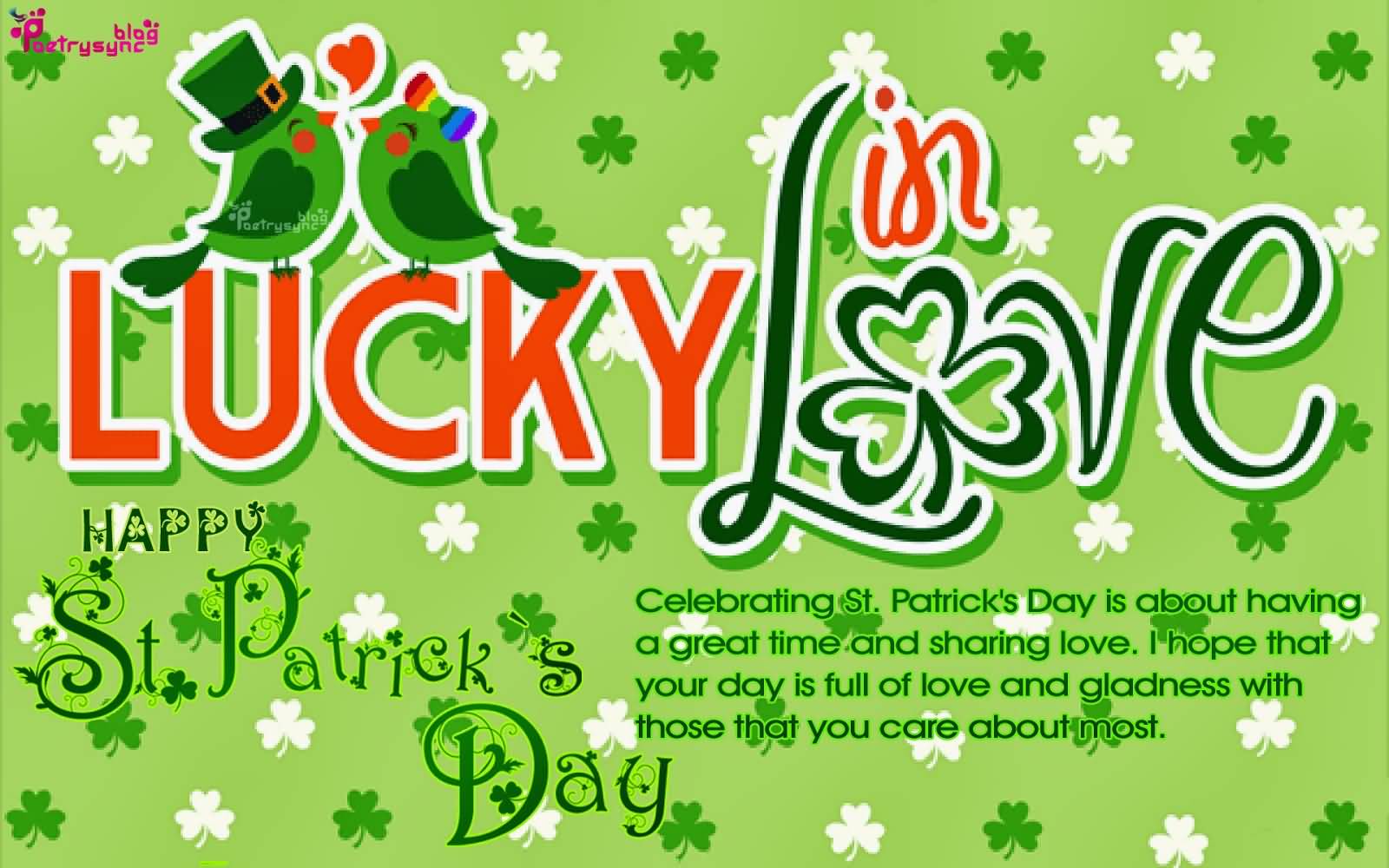 Lucky In Love Happy Saint Patrick's Day