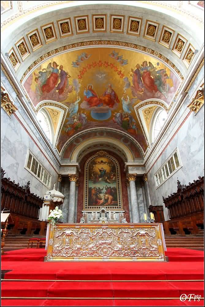 Main Altar Inside The Esztergom Basilica