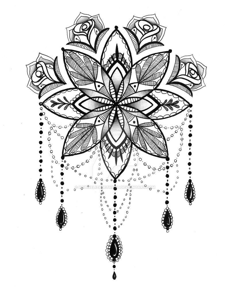 Mandala Flower Tattoo Sample