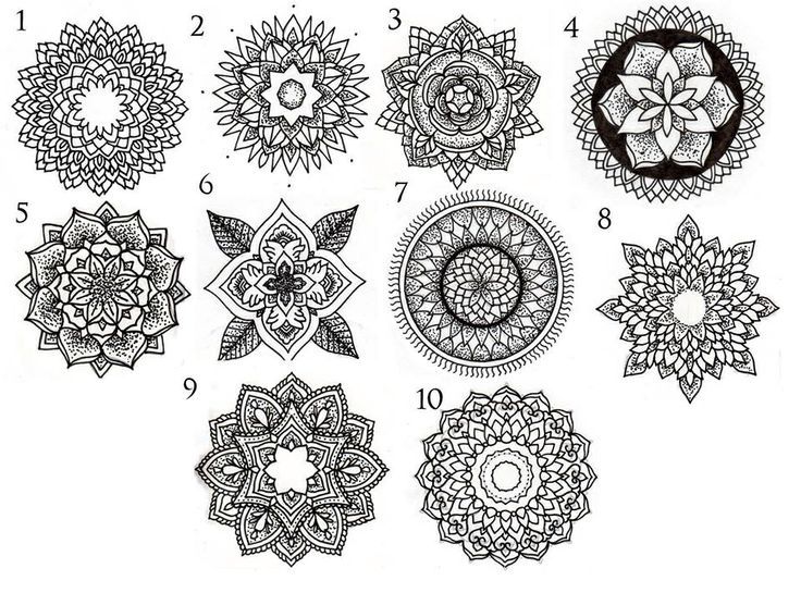 Mandala Flowers Tattoos Designs