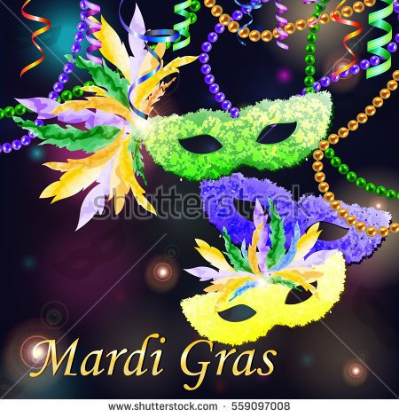 Mardi Gras Beautiful Masks Greeting Card