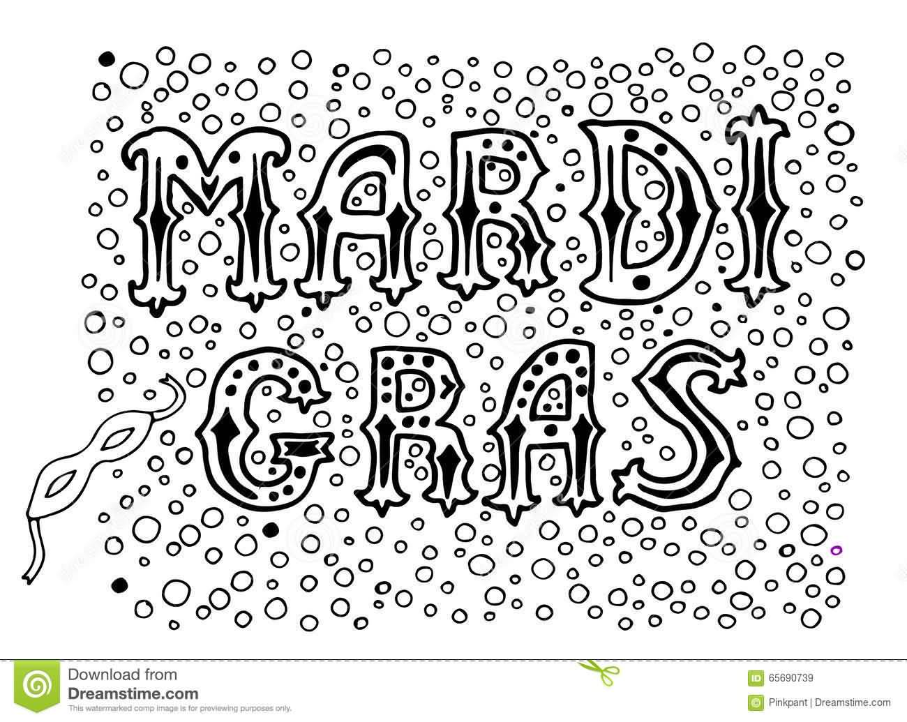 Mardi Gras Black And White Greeting Card