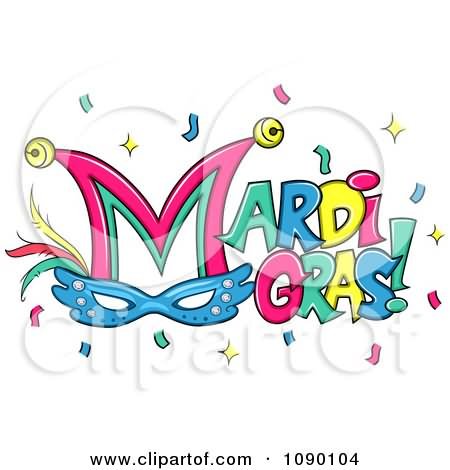 Mardi Gras Colorful Text Picture