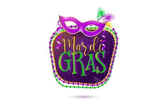 Mardi Gras Eye Mask Card