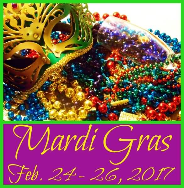 Mardi Gras February 24-26, 2017 Greeting Card