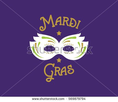 Mardi Gras Greetings Card With Eye Mask