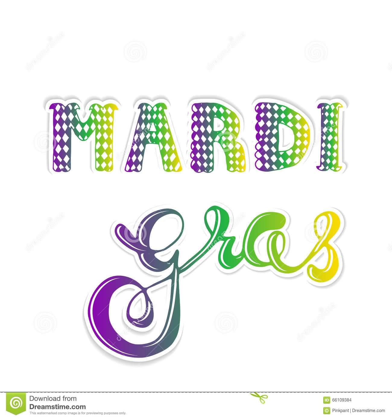 Mardi Gras Hand Lettering Greeting Card