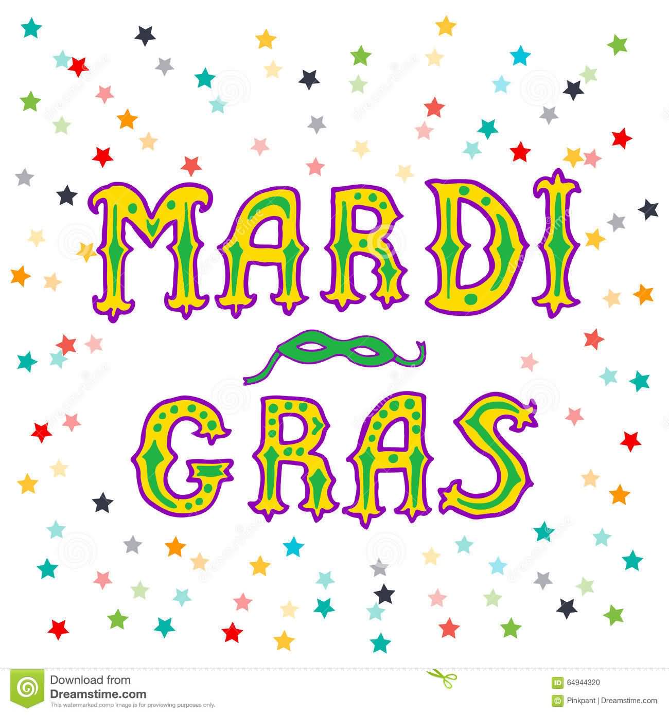 Mardi Gras Vector Greeting Card