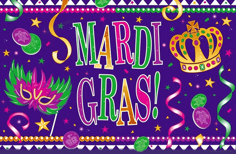 Mardi Gras Wishes Glitter Picture