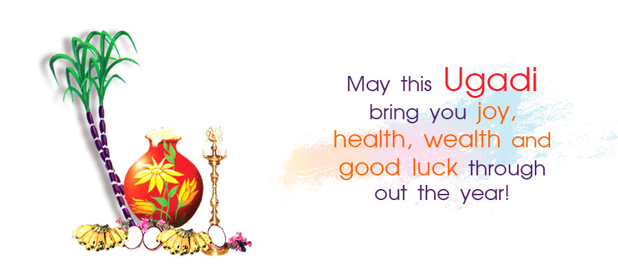 May This Ugadi Bring You Joy, Health, Wealth And Good Luck Through Out The Year Greeting Card