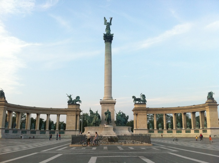 Monument At Heroes Square In Budapest Picture