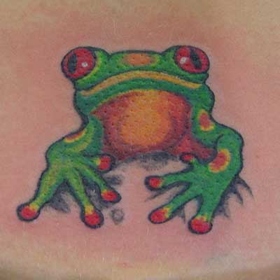 Nice Frog Tattoo Sample