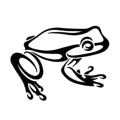 Outline Frog Tattoo Idea