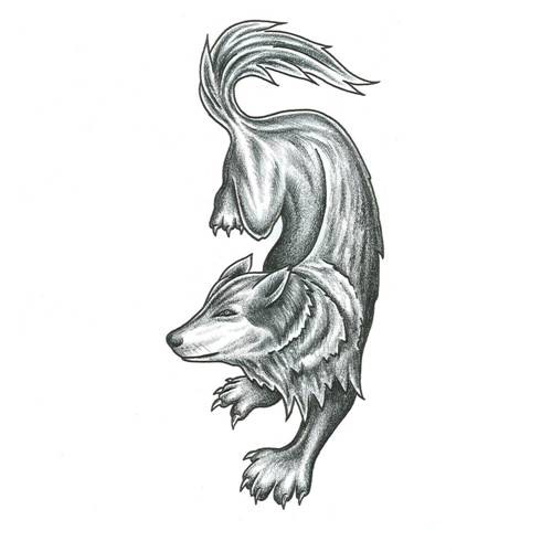 Prowl Wolf Tattoo Design