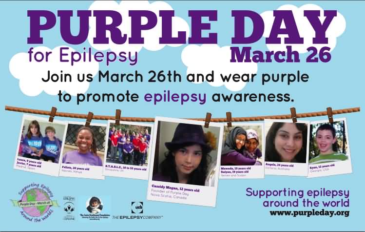 Purple Day March 26 For Epilepsy Poster