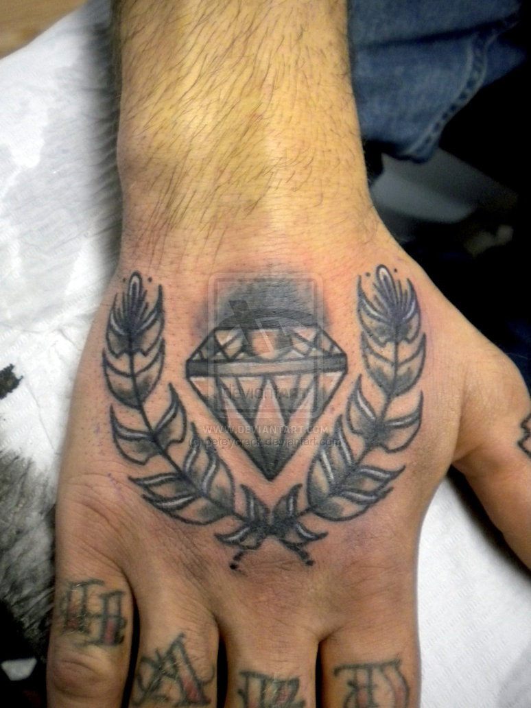 Right Hand Diamond Tattoo For Men