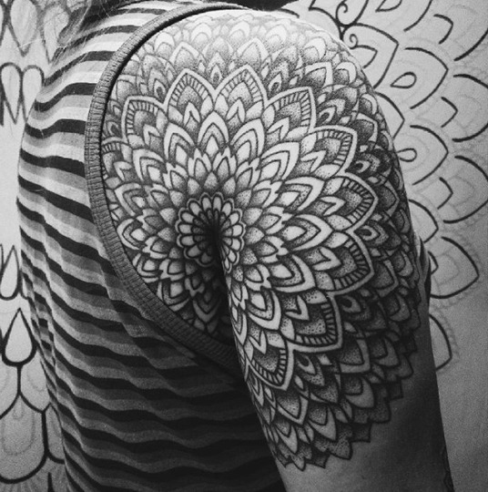Right Shoulder Mandala Tattoo