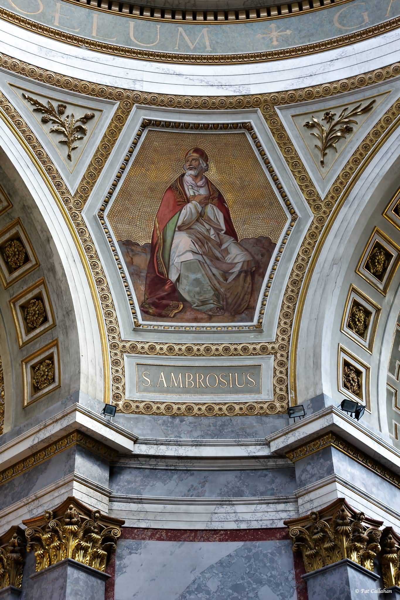 Saint Ambrosius Painting Inside The Esztergom Basilica