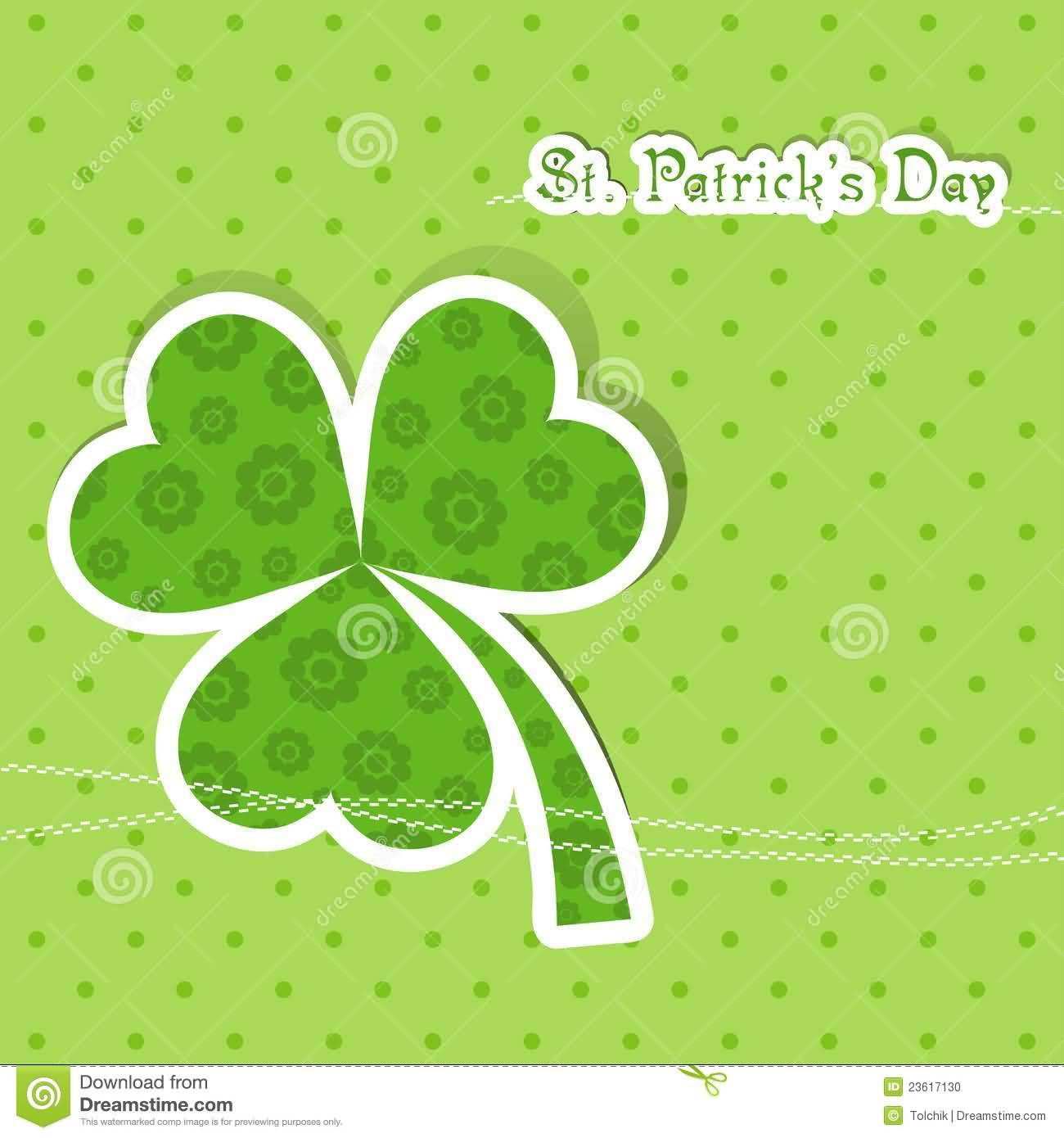 Saint Patrick’s Day Clover Leaf Greeting Card