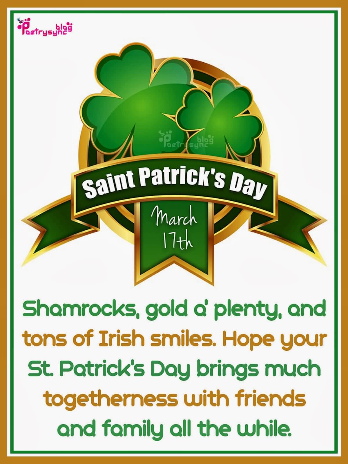 Saint Patrick's Day March 17th Card