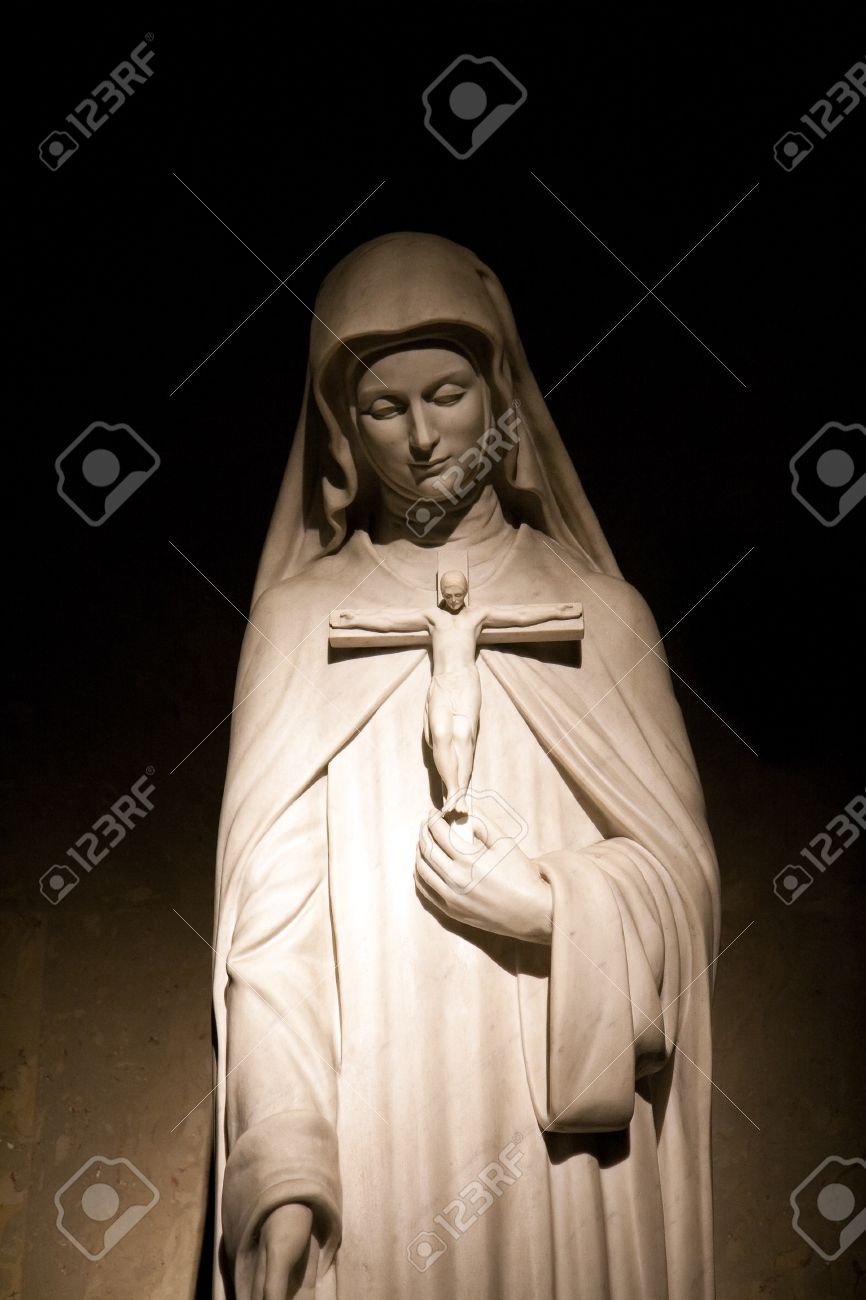 Saint Theresa Statue Inside Saint Stephen’s Basilica In Budapest, Hungary