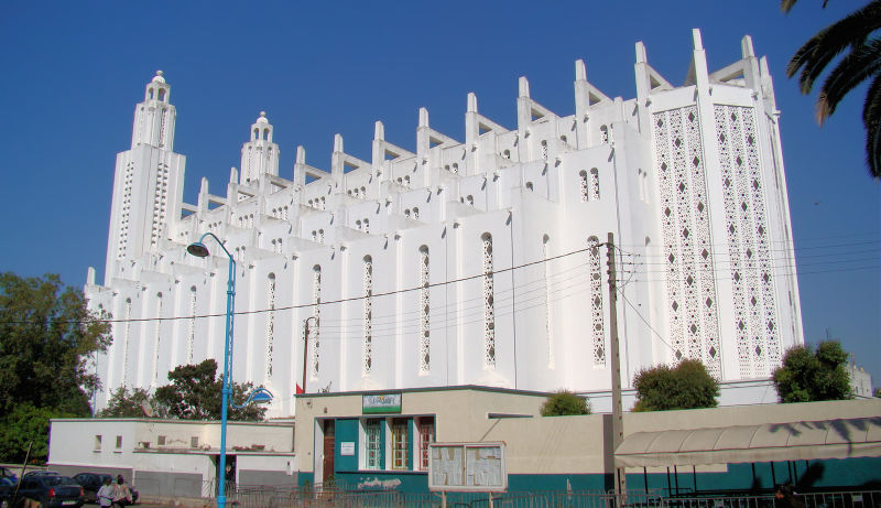 Side View Of The Casablanca Cathedral