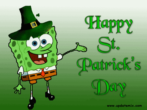 Spongebob Square Pants Wishing You Happy Saint Patrick’s Day